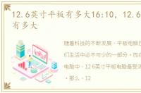 12.6英寸平板有多大16:10，12.6英寸平板有多大