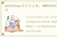 amd245cpu用什么主板，AMD245配什么主板好
