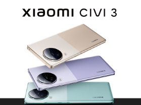 采用天玑8200Ultra双色调设计的小米Civi3将于5月25日发布