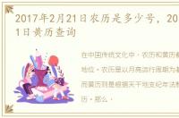 2017年2月21日农历是多少号，2017年2月21日黄历查询
