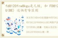 fd8120frw8kgu是几核，和 FD8120FRW8KGU(BE) 这倆有啥区别