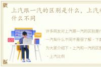 上汽跟一汽的区别是什么，上汽和一汽有什么不同