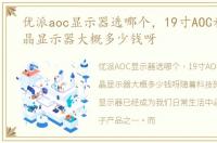 优派aoc显示器选哪个，19寸AOC和优派液晶显示器大概多少钱呀