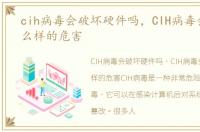 cih病毒会破坏硬件吗，CIH病毒会造成什么样的危害