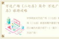 万达广场（二七店）简介 万达广场（二七店）旅游攻略