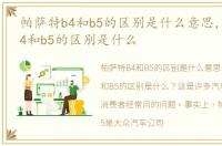 帕萨特b4和b5的区别是什么意思，帕萨特b4和b5的区别是什么