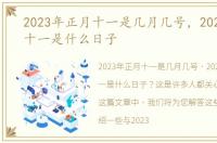 2023年正月十一是几月几号，2023年正月十一是什么日子