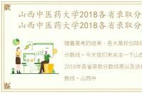 山西中医药大学2018各省录取分数线表，山西中医药大学2018各省录取分数线