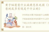 黄子韬爸爸什么病黄忠东死因（黄子韬爸爸到底多有钱是干什么的）