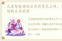 无源智能锁的应用前景怎么样，无源智能锁的应用前景