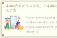 车300查车况怎么收费，用车300查收车价怎么查