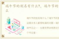 端午节的别名有什么?，端午节的别名是什么