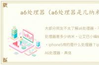 a6处理器（a6处理器是几纳米）