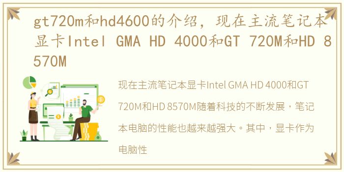 gt720m和hd4600的介绍，现在主流笔记本显卡Intel GMA HD 4000和GT 720M和HD 8570M