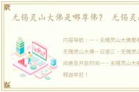 无锡灵山大佛是哪尊佛？ 无锡灵山大佛