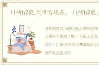 川崎h2能上牌吗现在，川崎h2能上牌吗