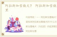 阿拉斯加雪橇犬？ 阿拉斯加雪橇犬来自哪里