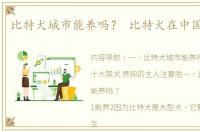 比特犬城市能养吗？ 比特犬在中国能养吗