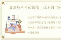 番茄炖羊肉的做法，炖羊肉 的做法