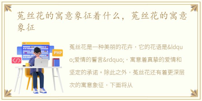 菟丝花的寓意象征着什么，菟丝花的寓意象征