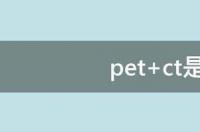 pet是什么意思？ pet检查是什么意思