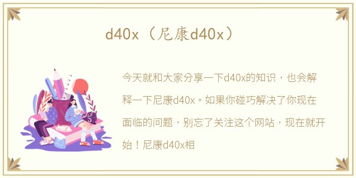 d40x（尼康d40x）