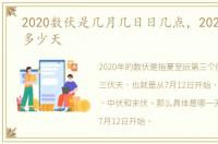 2020数伏是几月几日日几点，2020年数伏多少天