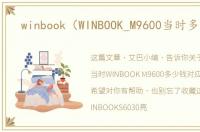 winbook（WINBOOK_M9600当时多少钱）