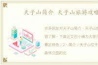 天子山简介 天子山旅游攻略