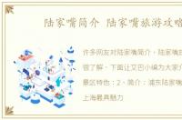 陆家嘴简介 陆家嘴旅游攻略