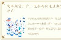 陕西期货开户，现在西安地区期货怎么去开户