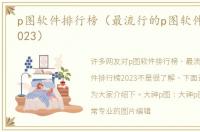 p图软件排行榜（最流行的p图软件排行榜2023）