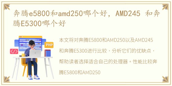 奔腾e5800和amd250哪个好，AMD245 和奔腾E5300哪个好