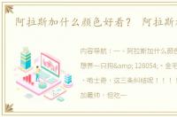 阿拉斯加什么颜色好看？ 阿拉斯加超帅