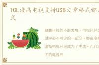 TCL液晶电视支持USB文章格式都是什么格式