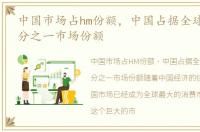 中国市场占hm份额，中国占据全球CMP近三分之一市场份额