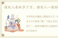 撞死人要赔多少万，撞死人一般赔多少万
