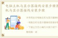 电脑主机与显示器接线安装步骤图 电脑主机与显示器接线安装步骤