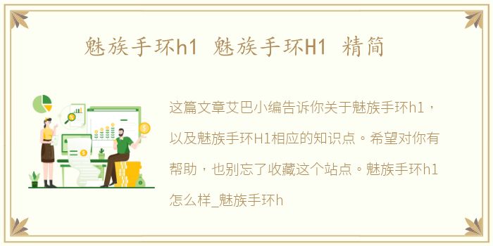 魅族手环h1 魅族手环H1 精简