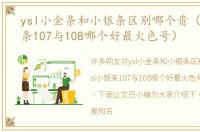 ysl小金条和小银条区别哪个贵（ysl小银条107与108哪个好最火色号）