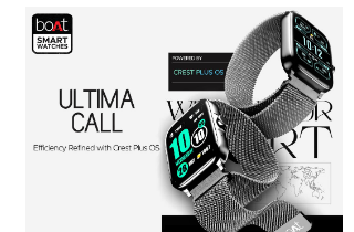 boAt推出了Ultima Call一款具有蓝牙通话功能的新型智能手表