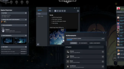 Steam彻底改革了通知UI元素和游戏内叠加层