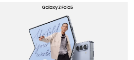 媒体渲染中的三星Galaxy Z Fold5智能手机表面