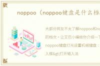 noppoo（noppoo键盘是什么档次）