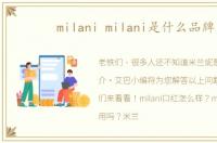 milani milani是什么品牌