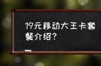 移动大王卡套餐介绍？ 移动大王卡套餐介绍