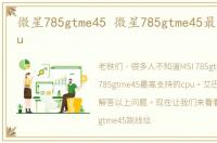 微星785gtme45 微星785gtme45最高支持cpu