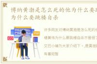 博纳黄渤是怎么死的他为什么要跳楼黄伟为什么要跳楼自杀