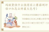 玛丽黛佳什么值得买小蘑菇测评（玛丽黛佳口红怎么样最火色号）