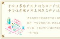 平安证券账户网上网怎么开户流程图片，平安证券账户网上网怎么开户流程